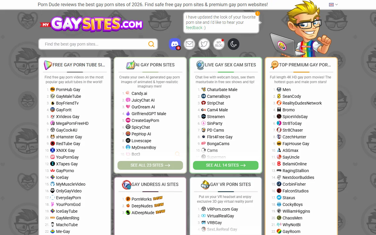 Screenshot of Mygaysites
